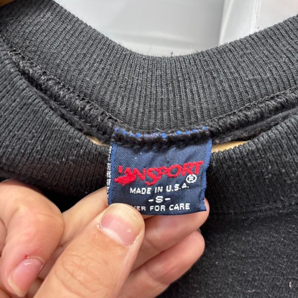 Vintage 1980s jansport university of Georgia black crewneck, men’s small, big gr - Picture 3 of 3